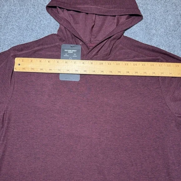Fabletics The Cloud Jersey Hoodie Pullover Heather Burgundy Merlot Sz S NWT - Picture 6 of 12